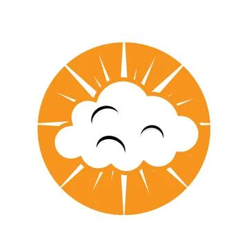 Cloud logo template vector icon illustration design Stock Illustration
