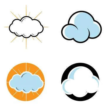 Cloud logo template vector icon illustration design Illustration