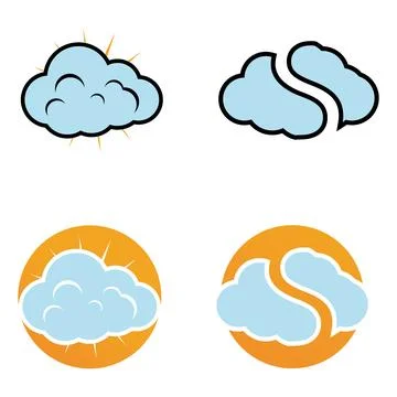 Cloud logo template vector icon illustration design Illustration