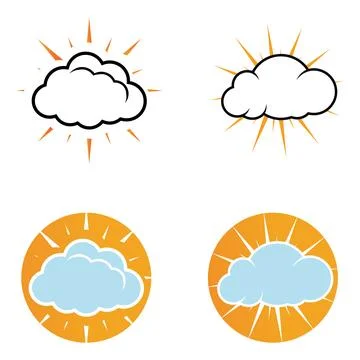 Cloud logo template vector icon illustration design Illustration