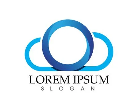 Cloud logo template vector illustration design icons Illustrazione stock