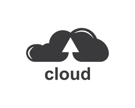 Cloud logo vector icon Illustrazione stock