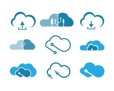 Cloud logo vector icon Stock Illustration