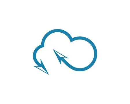 Cloud logo vector icon Stock Illustration