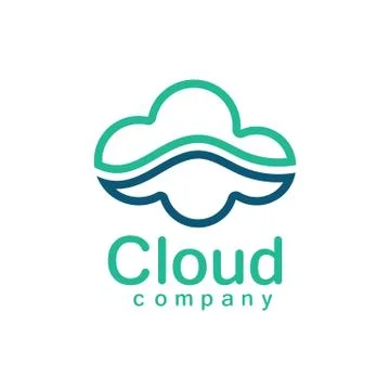 Cloud logo vector icon illustration Illustration