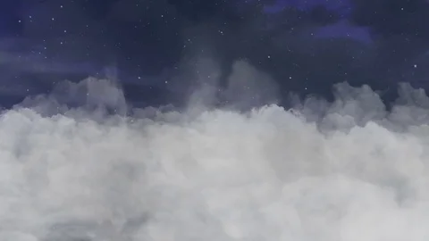 Cloud-loop-night Stock Footage 77477540