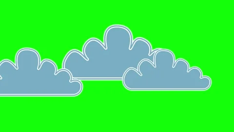 Cloud Looping Isolated Green Screen Stock Video Stock Footage 341336244