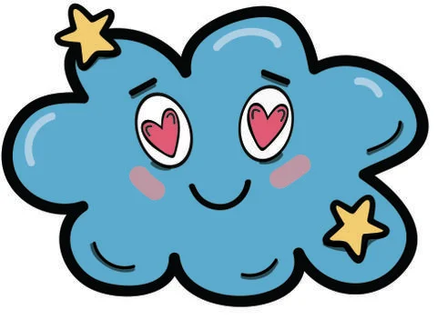 Cloud in love Stock Illustration