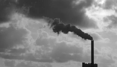Cloud machine industry smoke pipe amsterdam netherlands Stock Photos