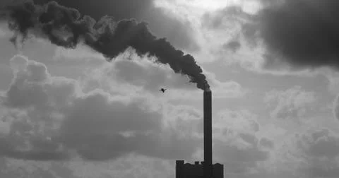 Cloud machine industry smoke pipe amsterdam netherlands Stock Photos