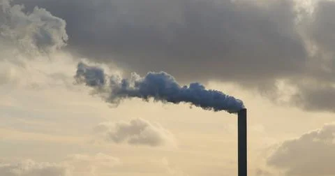 Cloud machine industry smoke pipe amsterdam netherlands Stock Photos
