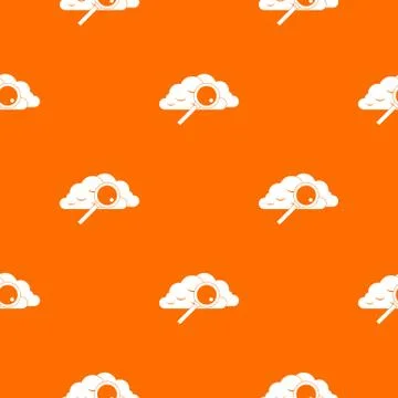Cloud with magnifying glass pattern seamless 库存插图