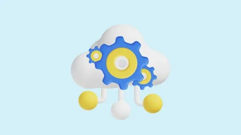 Cloud Management 3D Icon: Ideal for business, technology, websites, apps, Stock Footage 289453521