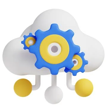Cloud Management 3D Icon: Ideal for business, technology, websites, apps, Stock Photos