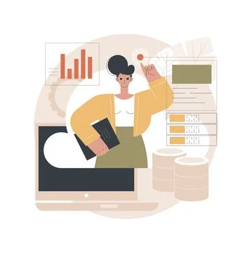 Cloud management abstract concept vector illustration. Stock Illustration