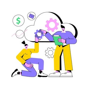 Cloud management abstract concept vector illustration. 스톡 일러스트