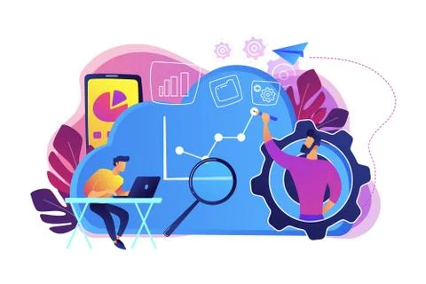 Cloud management concept vector illustration. イラスト素材