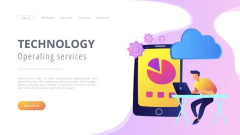 Cloud management concept vector illustration. イラスト素材