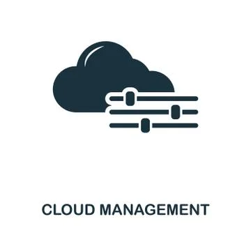 Cloud Management creative icon. Simple element illustration. Cloud Management Illustrazione stock