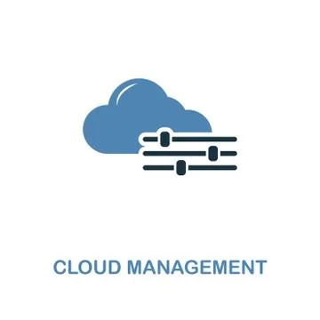 Cloud Management creative icon in two colors. Premium style design from web Illustrazione stock