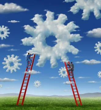 Cloud management Stock Illustration