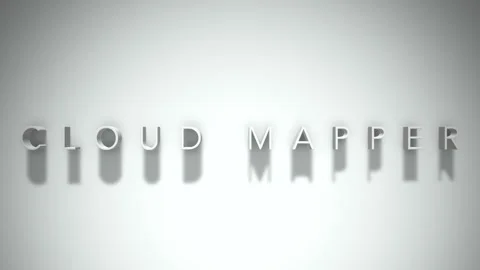 Cloud mapper 3D title animation white text on a white background Stock Footage 298373782