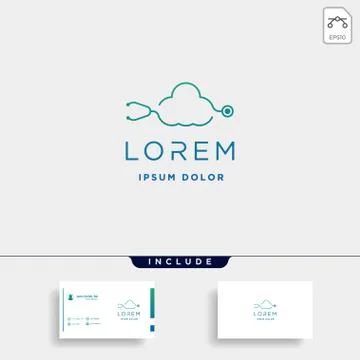 Cloud Medical Logo Design Vector Illustration sign Stock Illustration