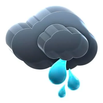 Cloud with medium rain. イラスト素材