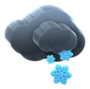Cloud with medium snow. Stock Illustration