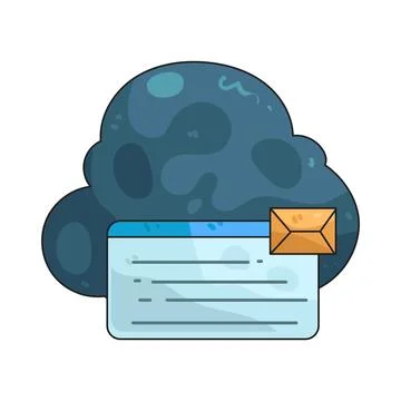 Cloud Message illustration Stock Illustration