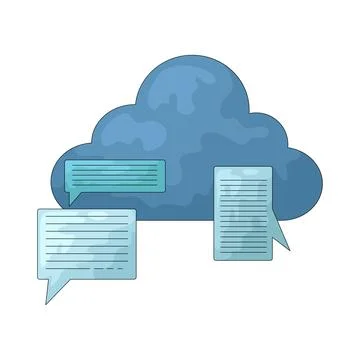 Cloud Message illustration Stock Illustration