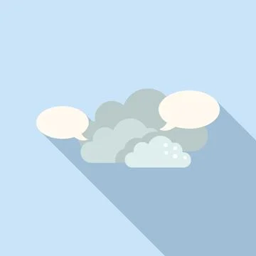 Cloud messaging icon flat vector. Social media イラスト素材