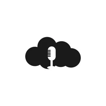 Cloud microphone vector design illustration Stock Illustration