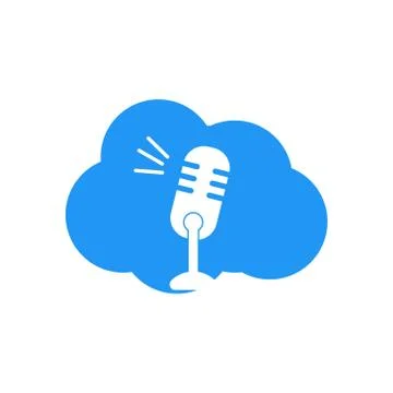 Cloud microphone vector design template illustration Stock Illustration