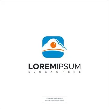 Cloud minds logo design vector premium Design Stockillustratie