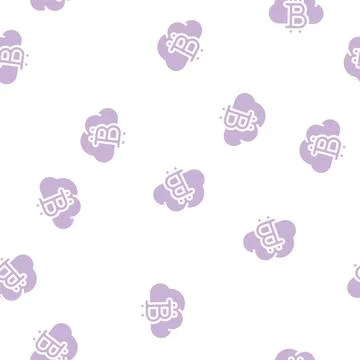 Cloud mining glyph icon vector symbol illustration 스톡 일러스트