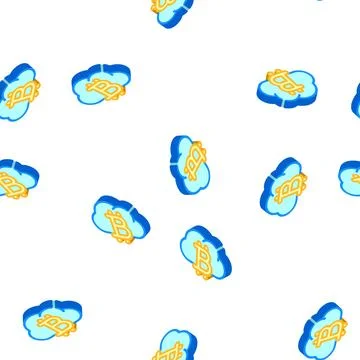 Cloud mining isometric icon vector symbol illustration 스톡 일러스트