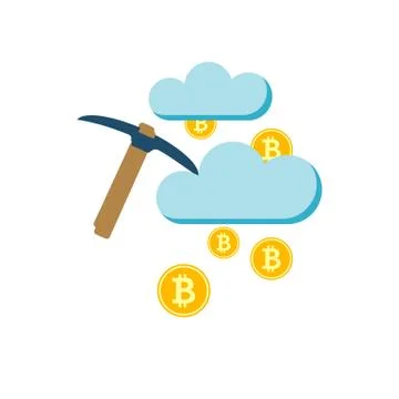Cloud Mining Vector Icon Illustrazione stock