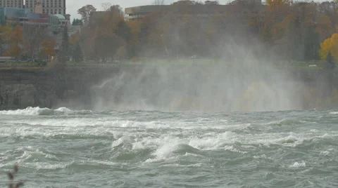Cloud of mist at the American Falls, Niagara Falls Stock Footage 47978875