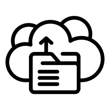 Cloud model subscribe icon outline vector. System mail Stock Illustration