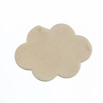 Cloud modelling clay Isolated on white Stock Photos