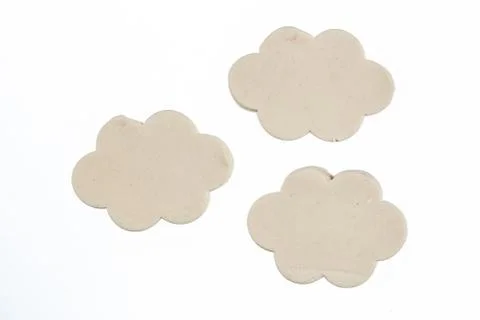 Cloud modelling clay Isolated on white Stock Photos