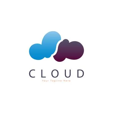 Cloud modern logo template design イラスト素材