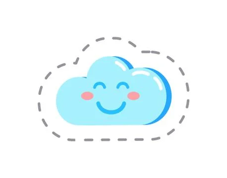 Cloud Modern Web Technologies Storage Patch Vector Stock Illustration