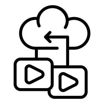 Cloud monetize icon outline vector. Data blog 스톡 일러스트