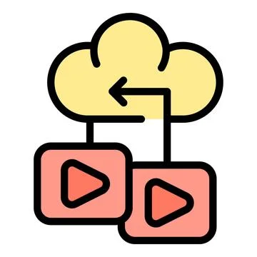 Cloud monetize icon vector flat 스톡 일러스트