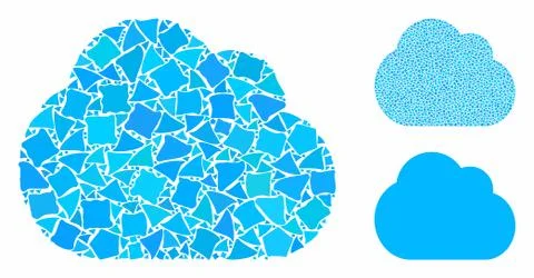 Cloud Mosaic Icon of Unequal Items 库存插图