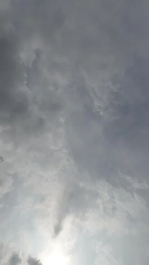 Cloud Motion Dark Gray Cloudy Rainy Sky Vertical Video Timelapse Stock Footage 281500459