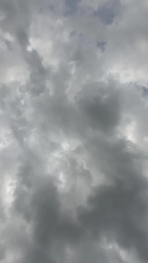 Cloud Motion Dark Gray Cloudy Rainy Sky Vertical Video Timelapse Stock Footage 281500880
