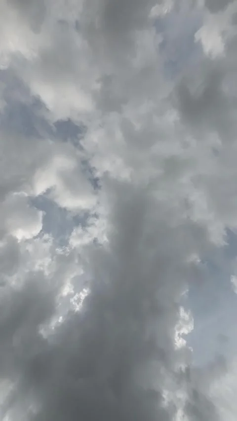 Cloud Motion Dark Gray Cloudy Rainy Sky Vertical Video Timelapse Stock Footage 281500909